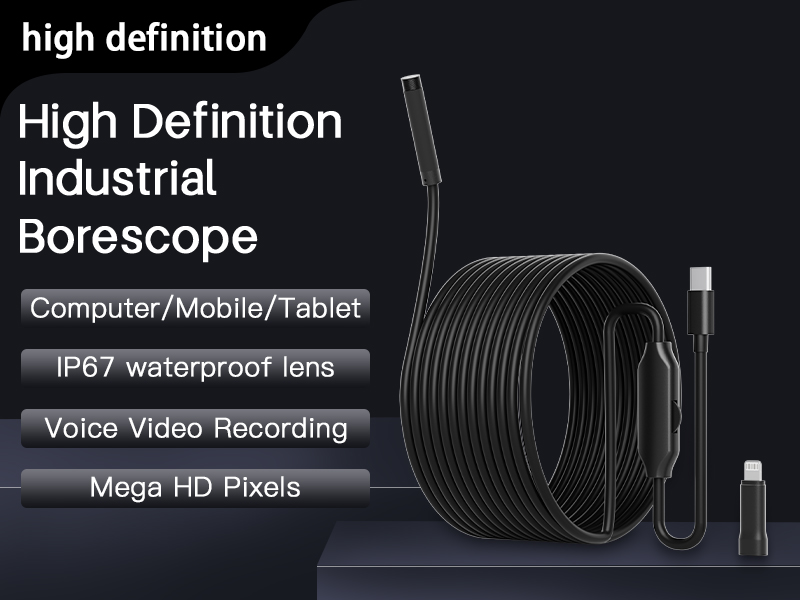 The high-definition camera of the mobile phone endoscope is plug-and-play and compatible with both Apple and Android devices