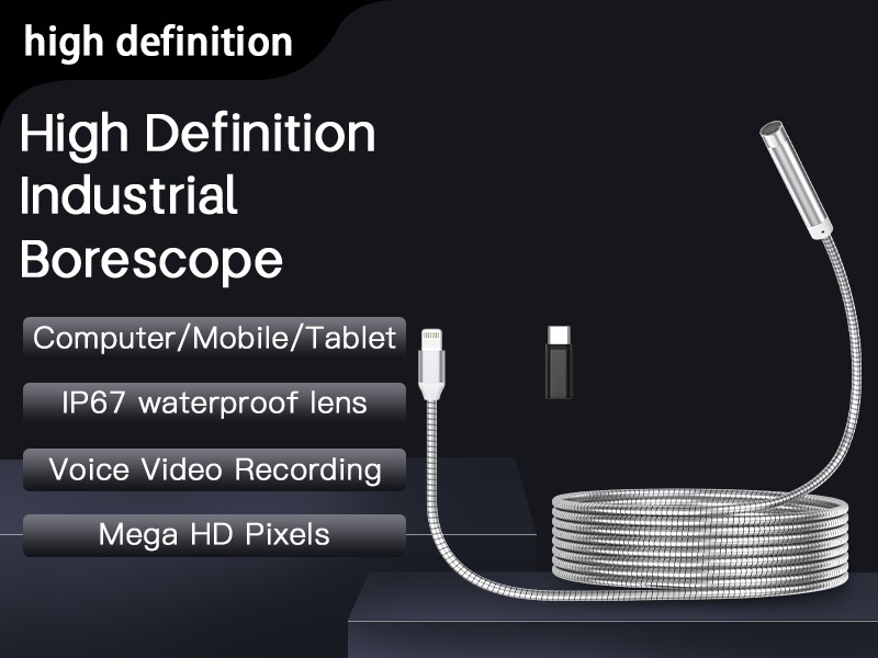 The industrial endoscope high-definition image corrugated tube protective sleeve is wear-resistant and scratch-resistant, suitable for Apple and Android