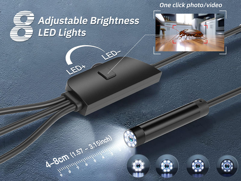 Three-in-one mobile phone and computer industrial endoscope, high-definition Type-C, Android waterproof endoscope, Apple IOS mobile phone endoscope