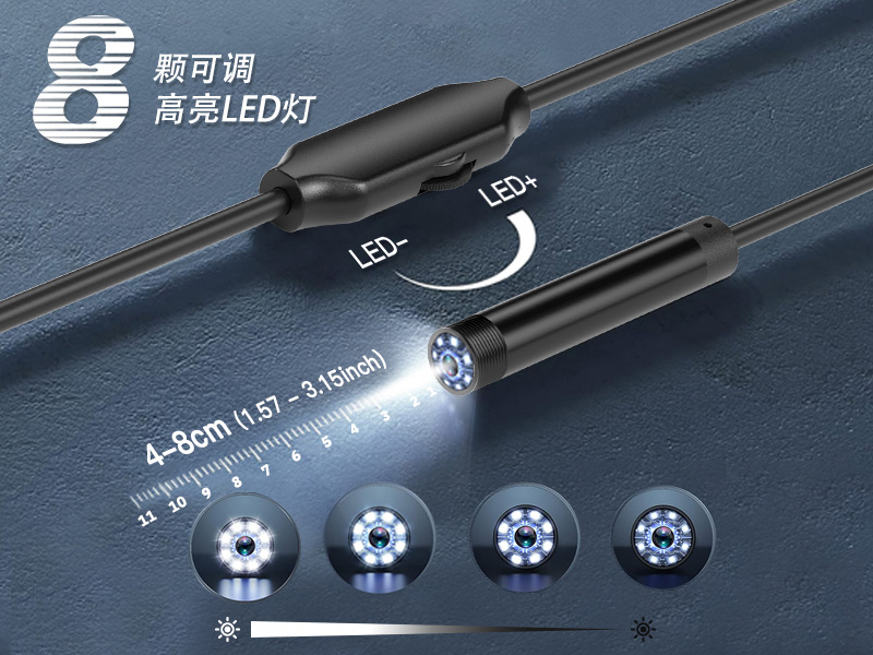 Apple phone camera endoscope, Android pipeline endoscope, waterproof 200W high-definition industrial endoscope